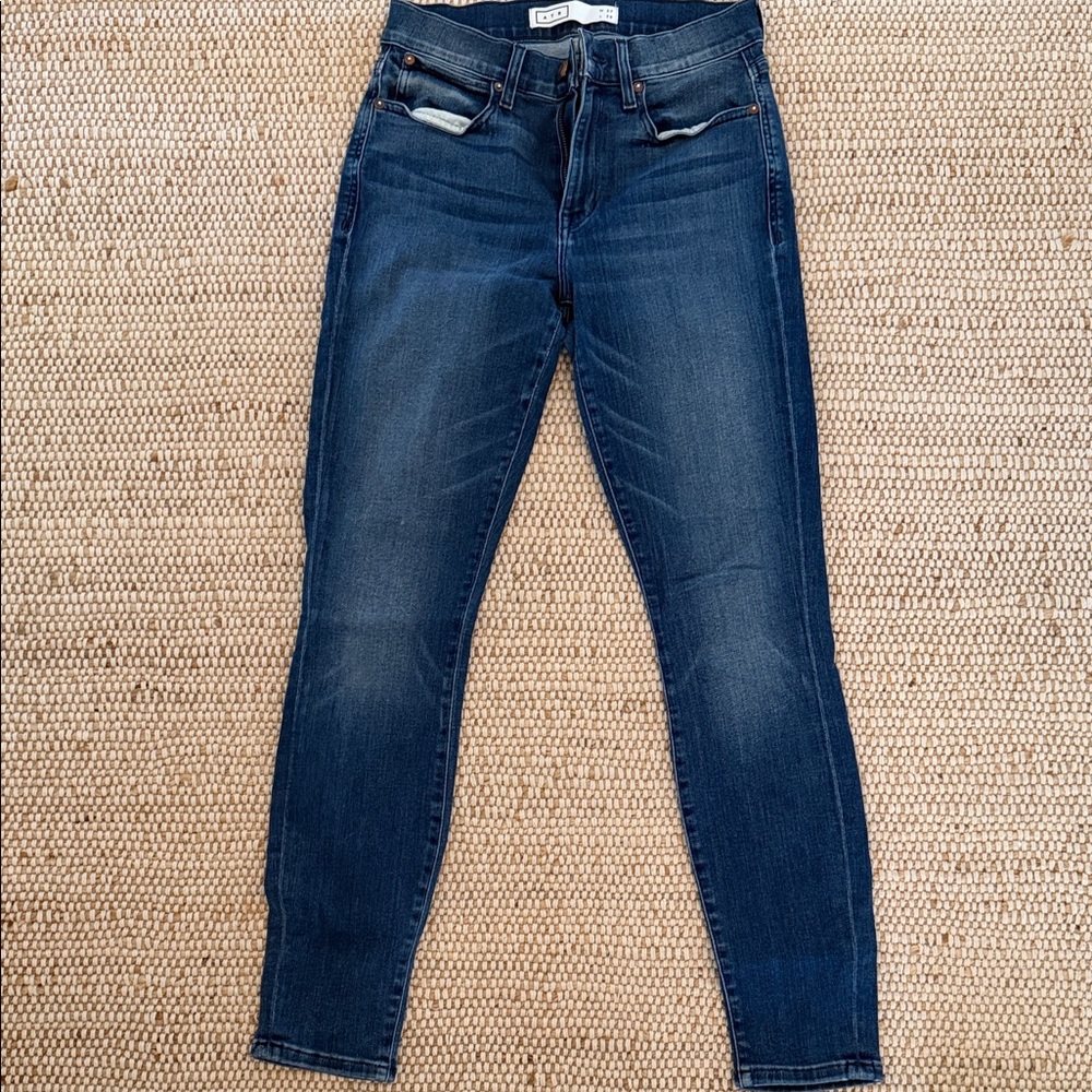 AYR Navy Skinny Jeans with Subtle Fading- the chiller
